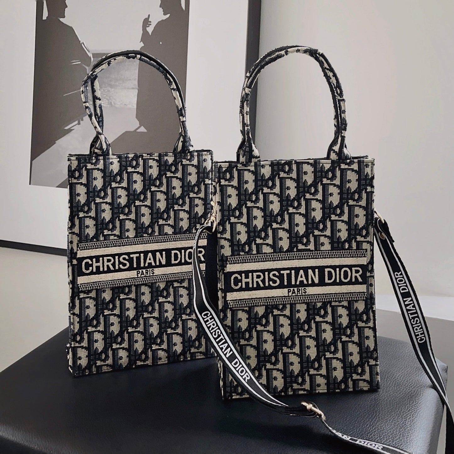 Handbag tal-Ġilda Luxe Tessut 009