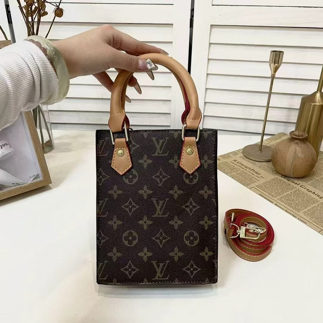 Handbag tal-Ġilda Luxe Tessut 009