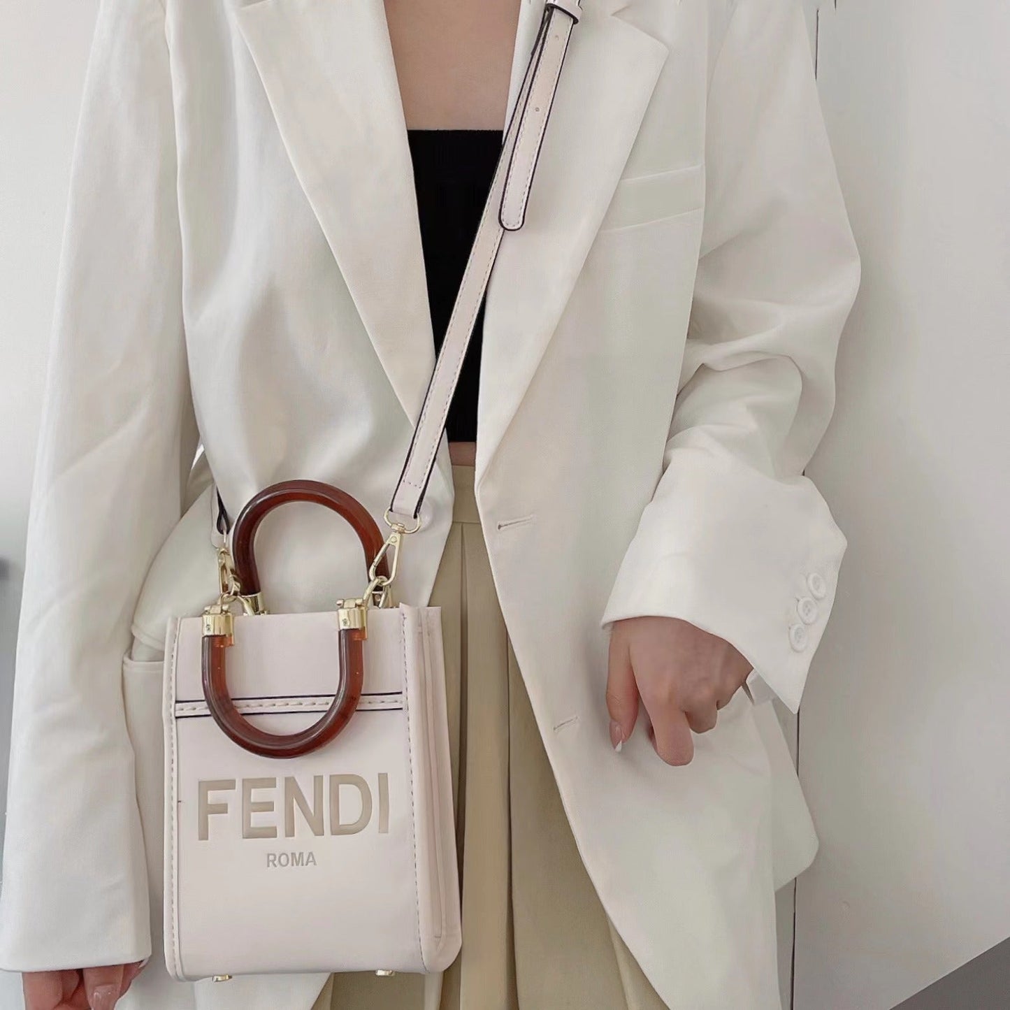 Luxe Texture Leather Handbag  010