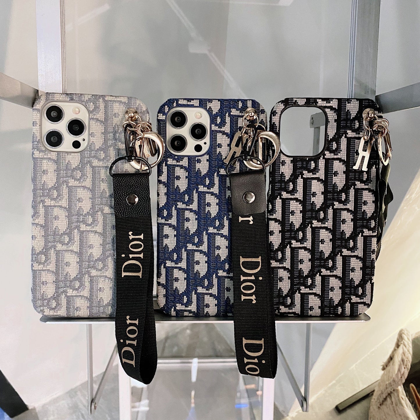 CD iPhone Case with Strap Black-GS240315